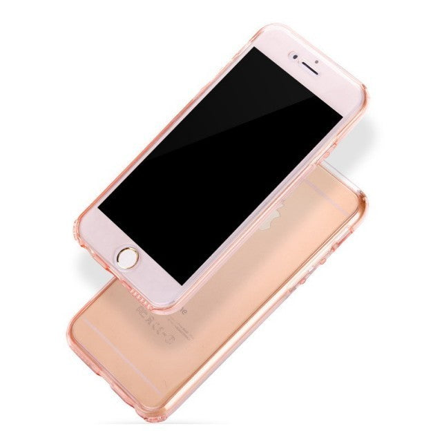 Husa de protectie Flippy® pentru Apple iPhone 6/6S Plus Full Tpu 360 Roz Auriu