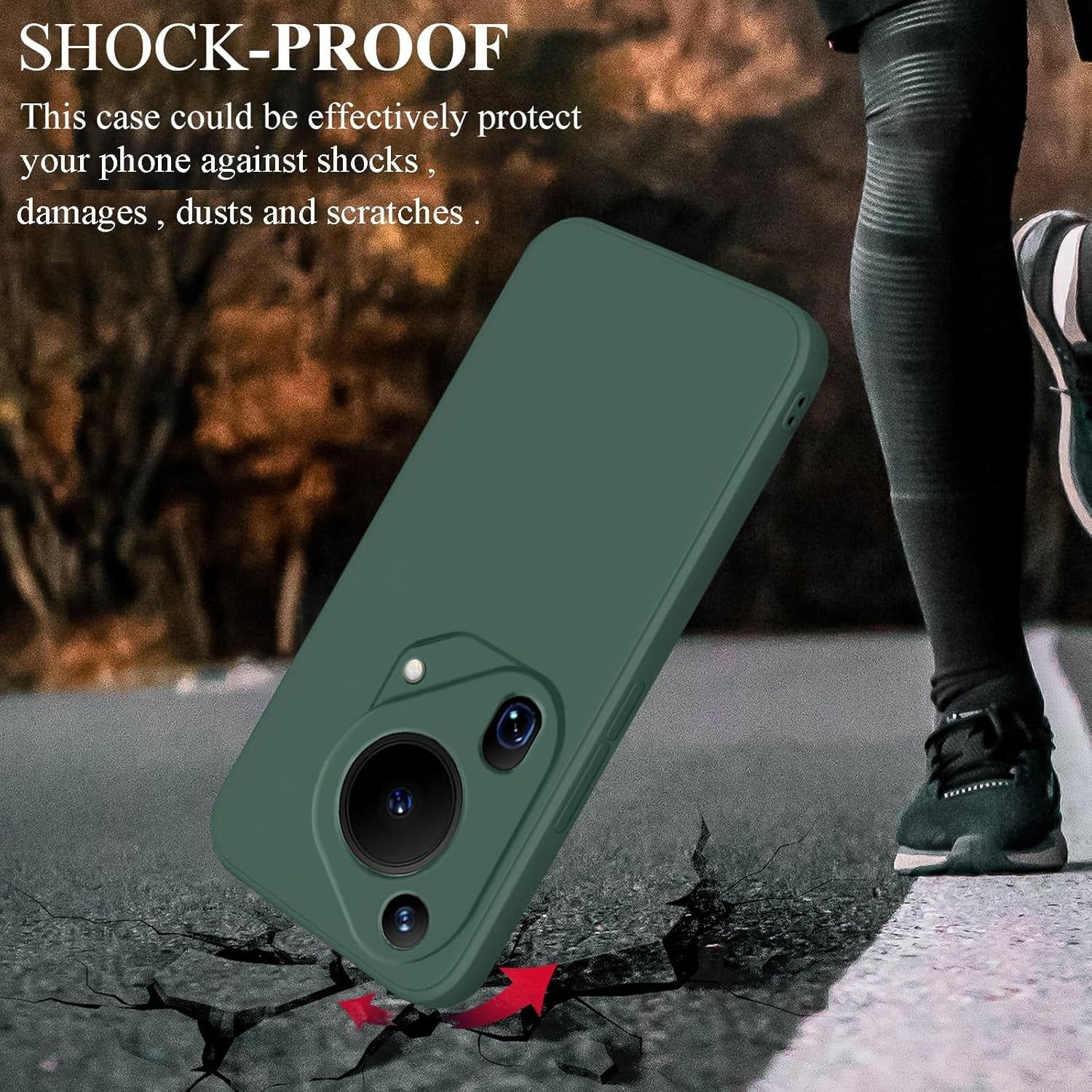 Husa de Protectie, Flippy, pentru Huawei Pura 70, Liquid Silicone, cu Microfibra pe Interior, Protectie Antisoc, Compatibil Incarcare Wireless, Verde