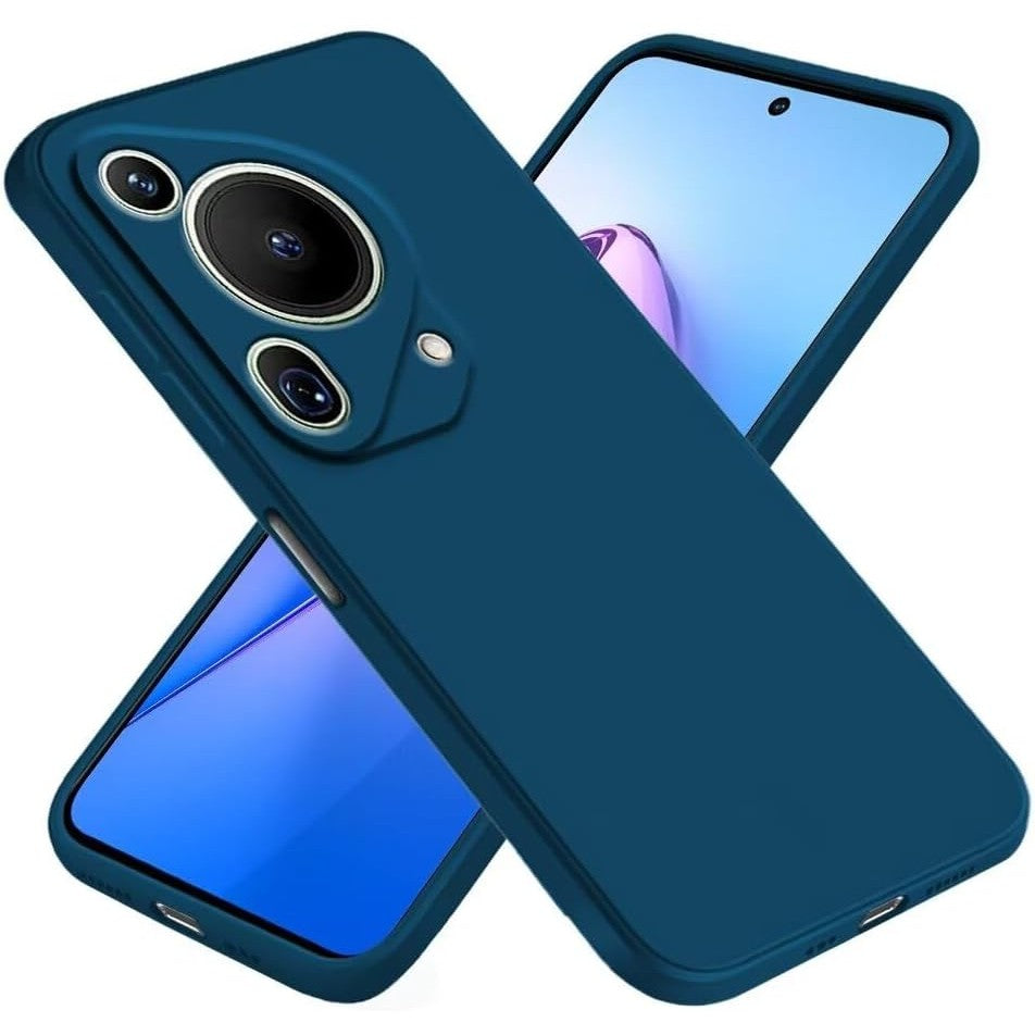 Husa de Protectie, pentru Huawei Pura 70, Liquid Silicone, cu Microfibra pe Interior, Protectie Antisoc, Compatibil Incarcare Wireless, Albastru