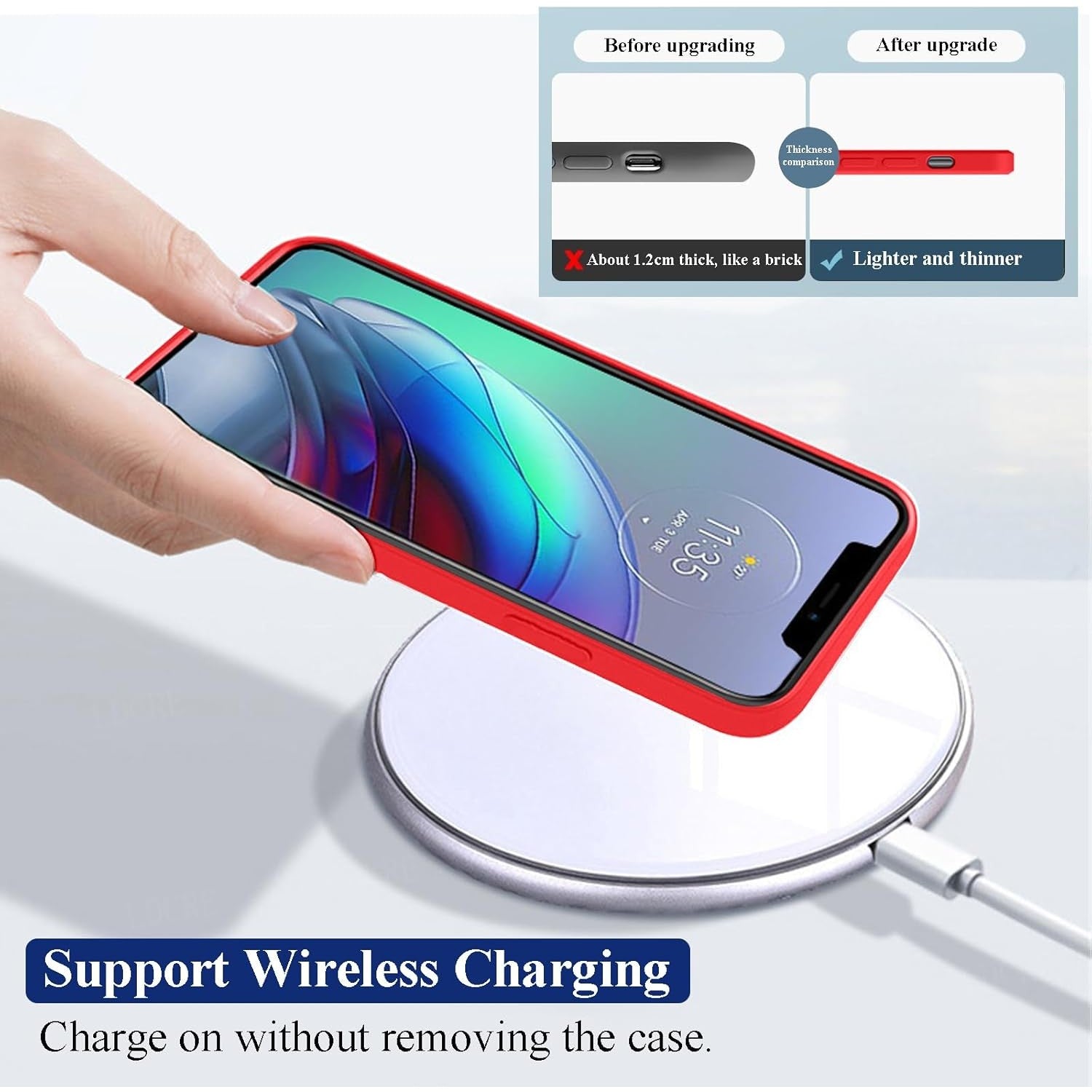Husa de Protectie, pentru Huawei Pura 70, Liquid Silicone, cu Microfibra pe Interior, Protectie Antisoc, Compatibil Incarcare Wireless, Rosu