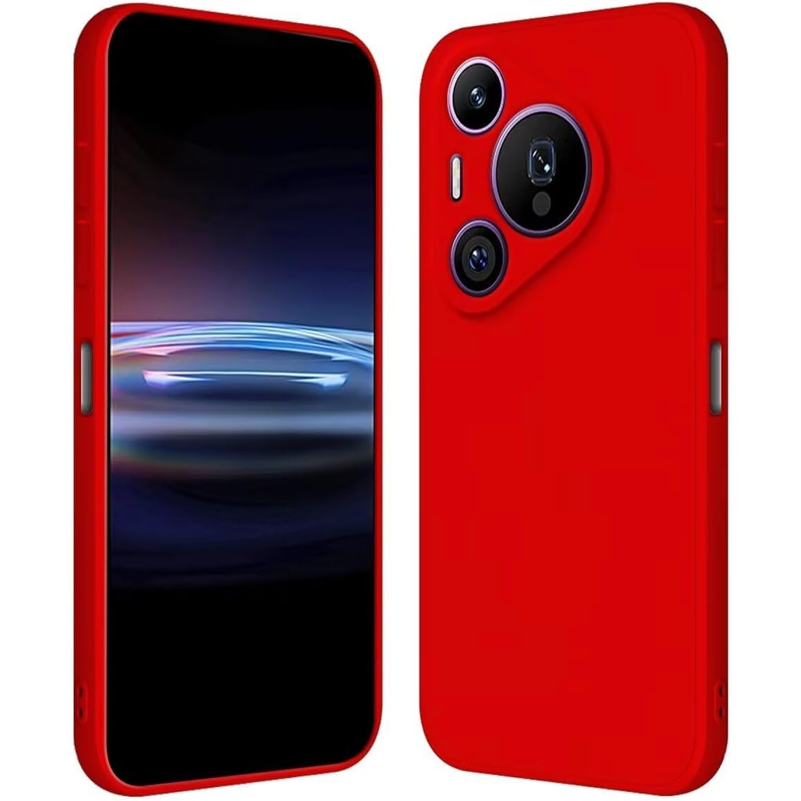 Husa de Protectie, pentru Huawei Pura 70, Liquid Silicone, cu Microfibra pe Interior, Protectie Antisoc, Compatibil Incarcare Wireless, Rosu