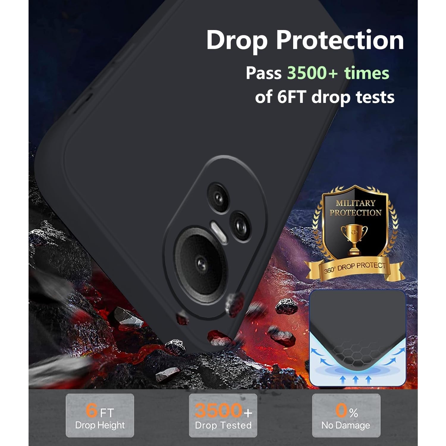 Husa de Protectie, pentru Oppo Reno 10 5G, Liquid Silicone, cu Microfibra pe Interior, Protectie Antisoc, Compatibil Incarcare Wireless, Negru