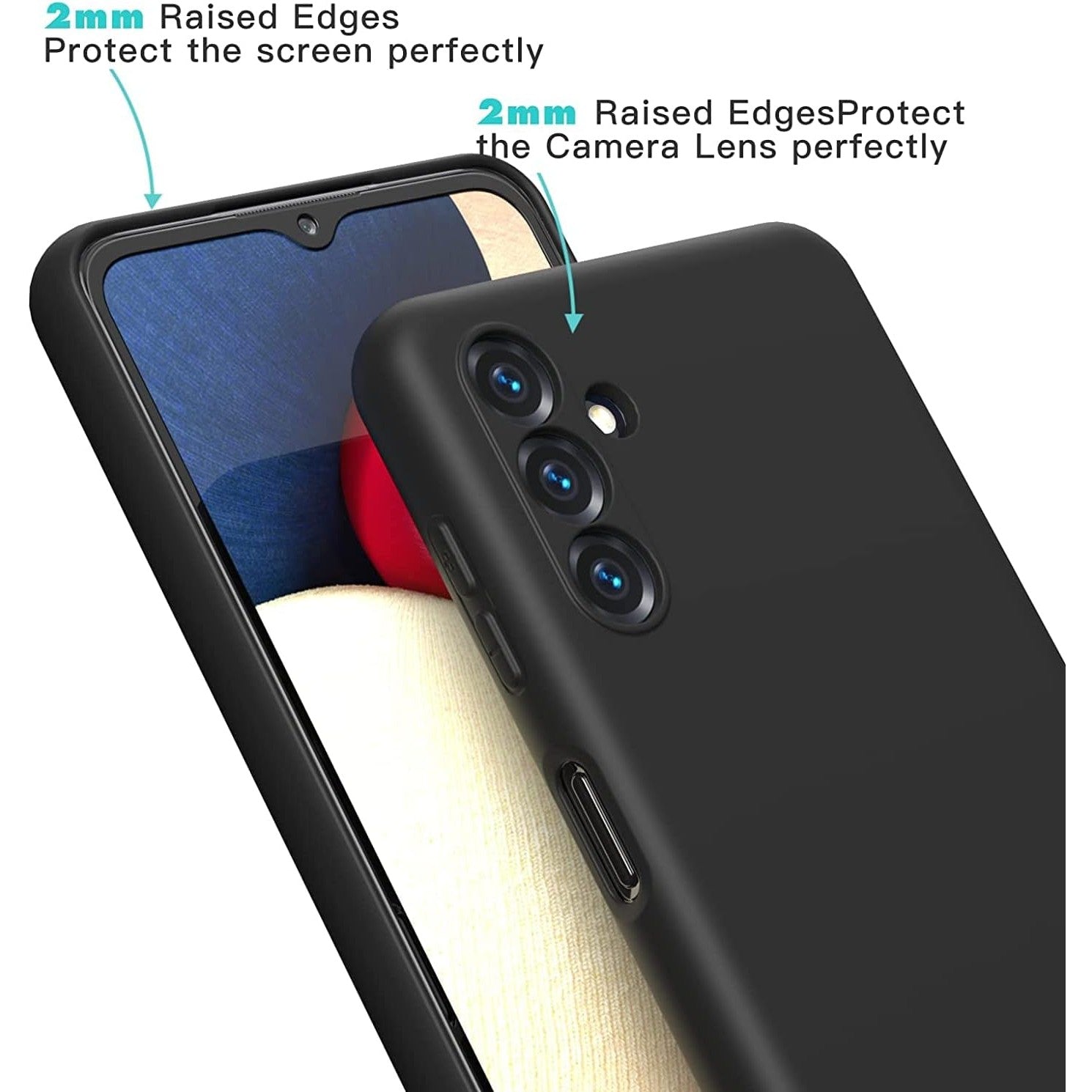 Husa de Protectie, Flippy, pentru Samsung Galaxy A35, Liquid Silicone, cu Microfibra pe Interior, Protectie Antisoc, Compatibil Incarcare Wireless, Negru