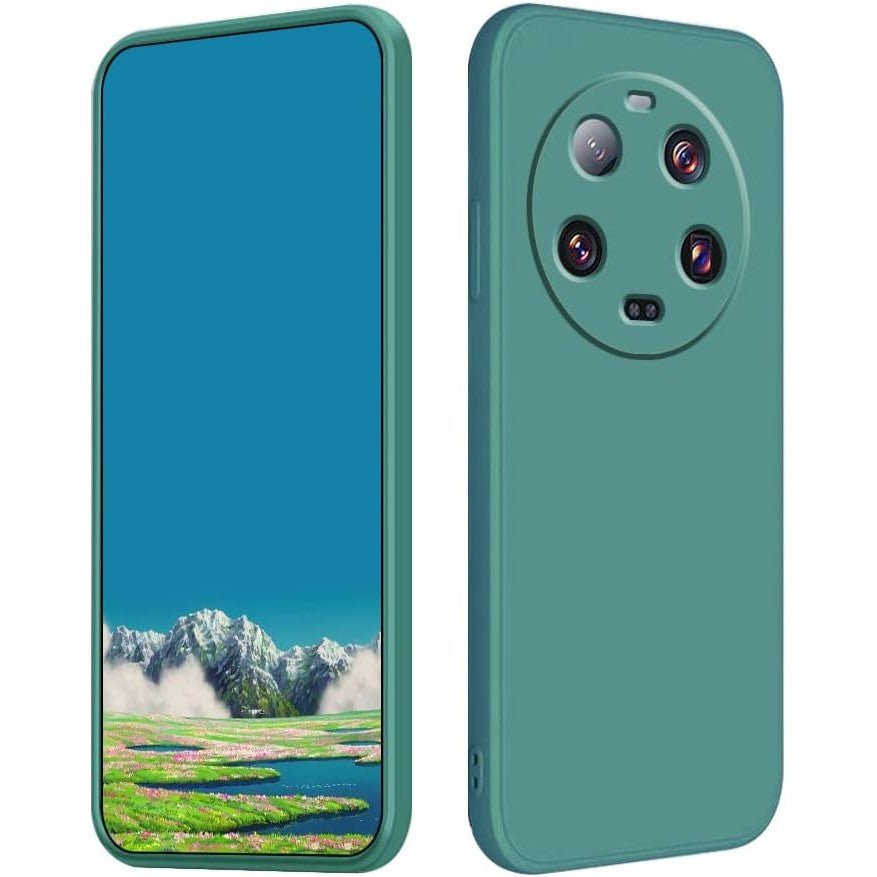 Husa de Protectie, pentru Xiaomi 14 Ultra, Liquid Silicone, cu Microfibra pe Interior, Protectie Antisoc, Compatibil Incarcare Wireless, Verde