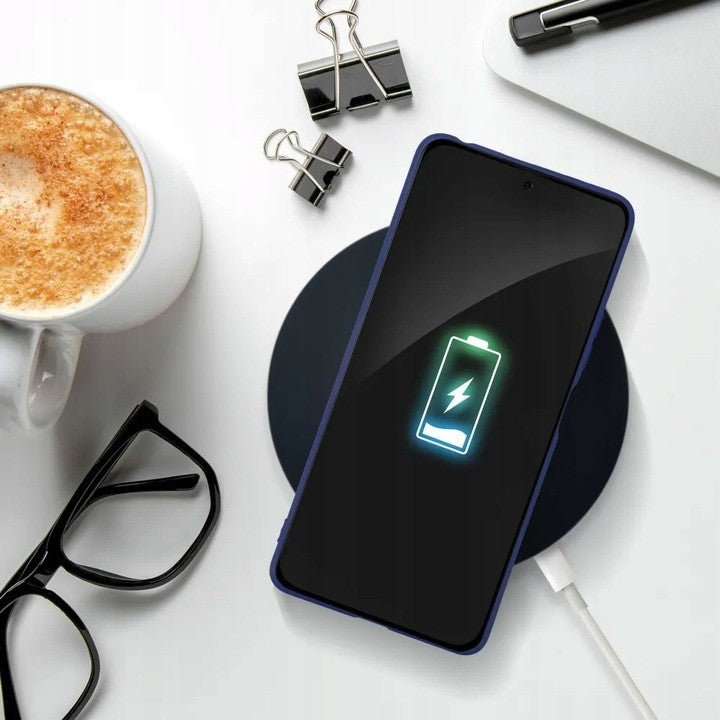 Husa de Protectie, Flippy, pentru Xiaomi Redmi Note 13 Pro 5G, Liquid Silicone, cu Microfibra pe Interior, Protectie Antisoc, Compatibil Incarcare Wireless, Albastru
