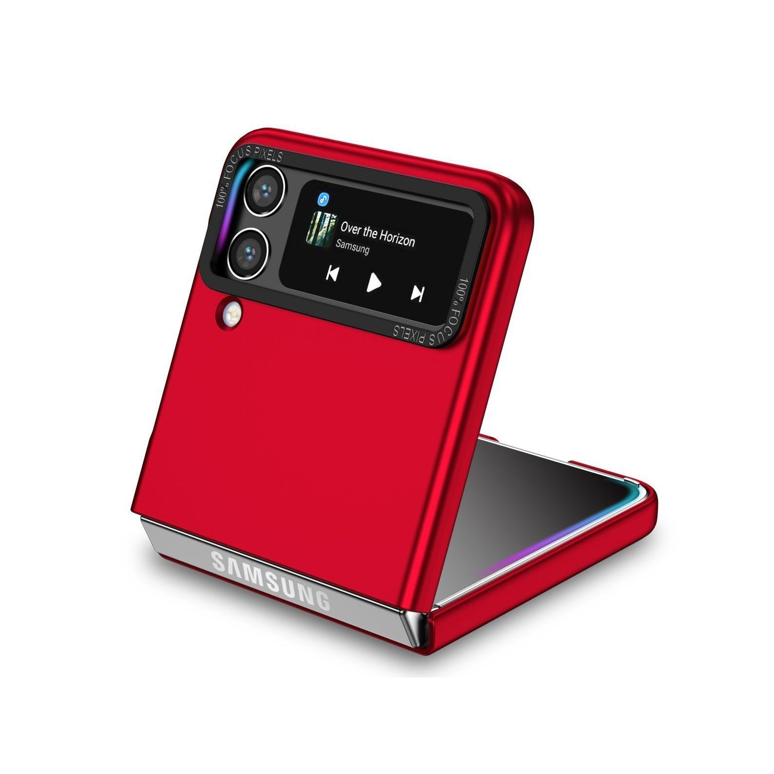 Husa de Protectie, Flippy, pentru Samsung Galaxy Z Flip 5, din PC, cu Pliere Tridimensionala, Multifunctionala, Rosie