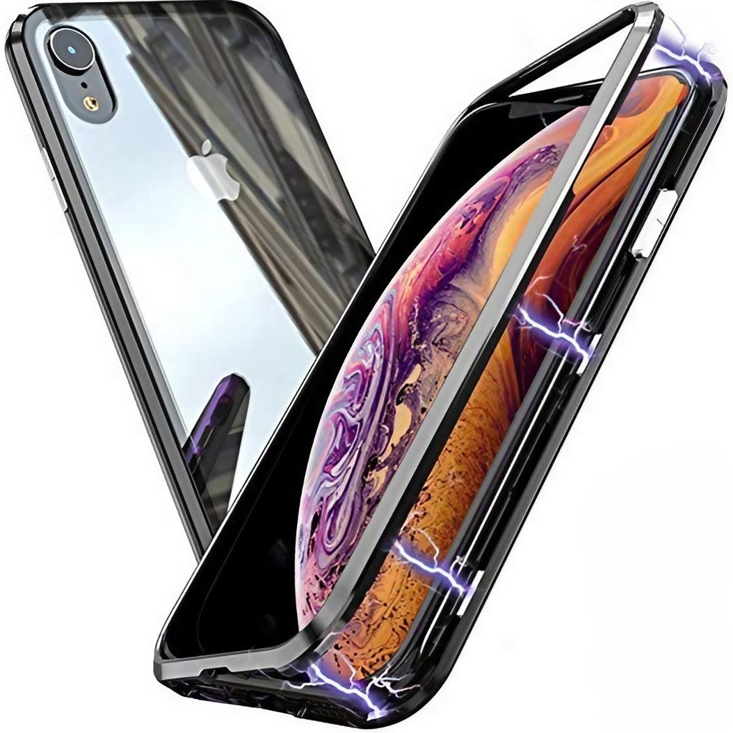 Husa de Protectie, pentru Apple iPhone 7 Plus, Magnetic 360, Metal, Negru