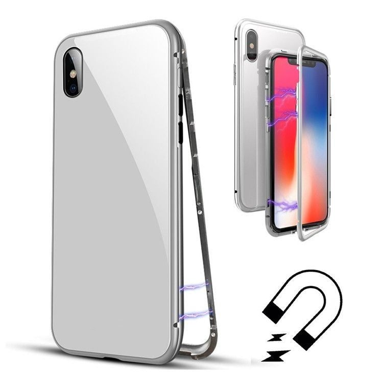 Husa de protectie Magnetic 360 pentru Apple iPhone X, Argintiu