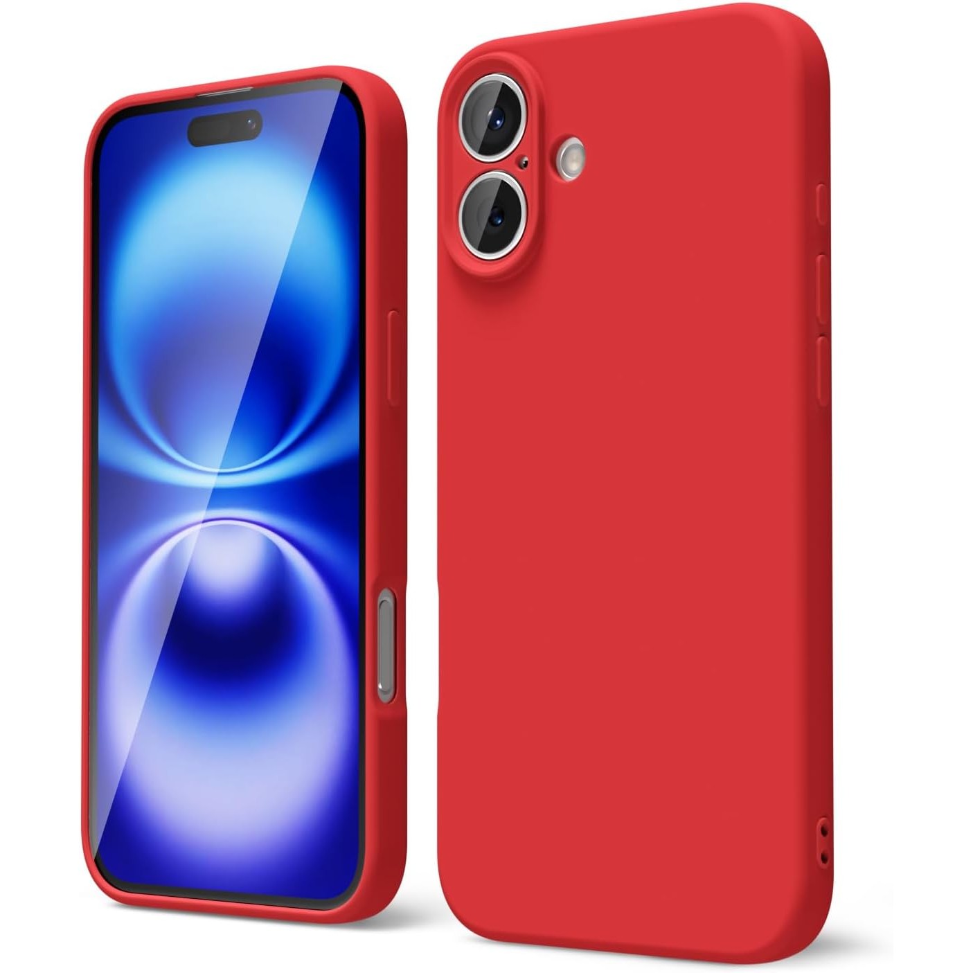 Husa de Protectie Matte TPU, pentru Apple iPhone 16, Protectie Camera, Antisoc, Antizgariere, Antialunecare, Acoperire Completa, Rosu