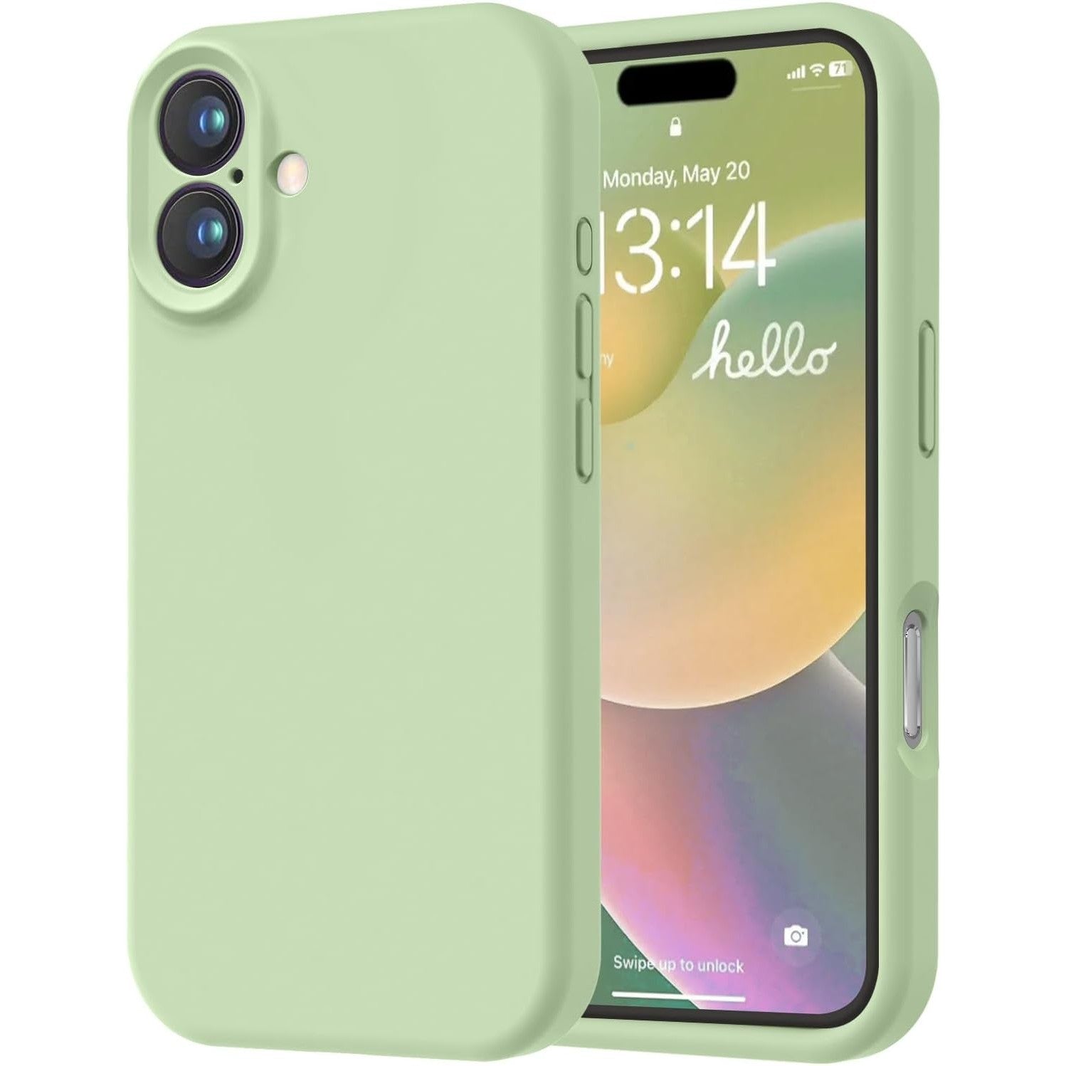 Husa de Protectie Matte TPU, pentru Apple iPhone 16, Protectie Camera, Antisoc, Antizgariere, Antialunecare, Acoperire Completa, Verde