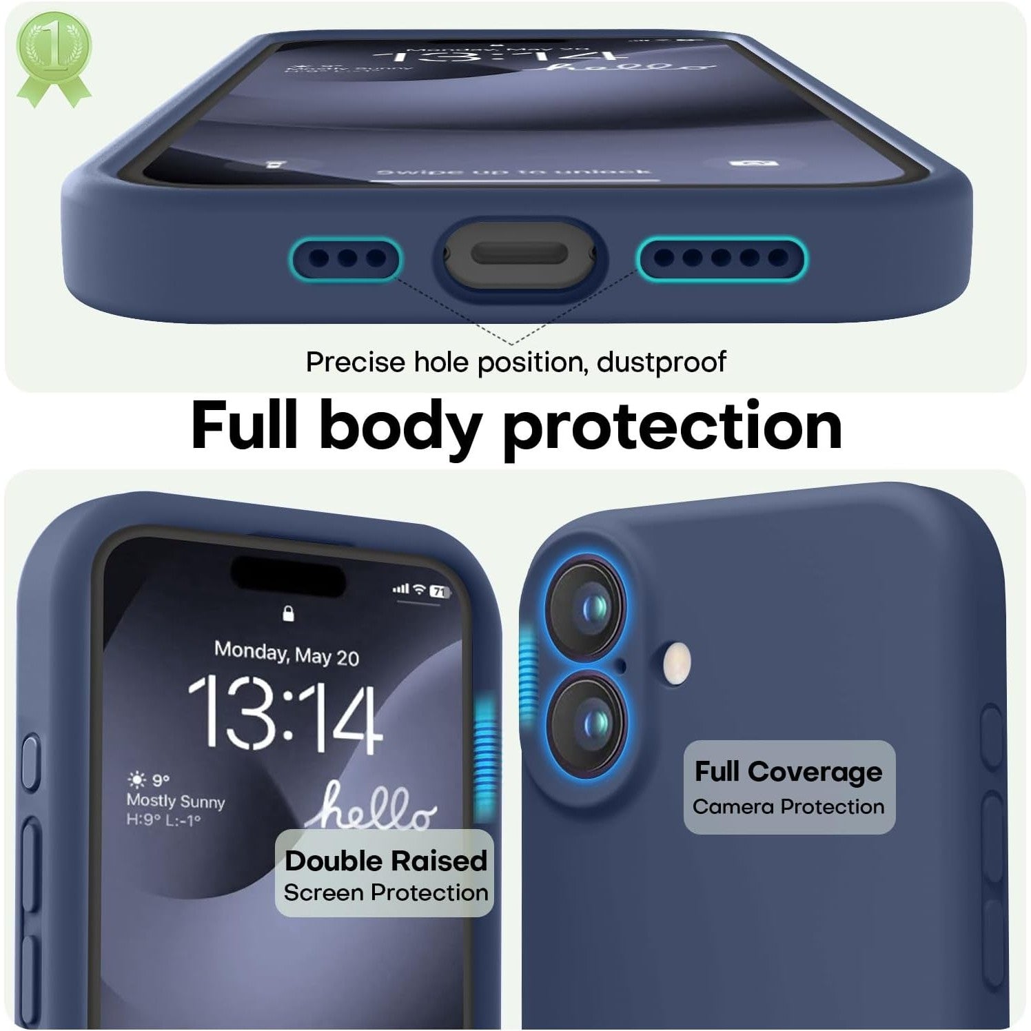Husa de Protectie Matte TPU, pentru OnePlus Nord CE2 Lite, Protectie Camera, Antisoc, Antizgariere, Antialunecare, Acoperire Completa, Albastru