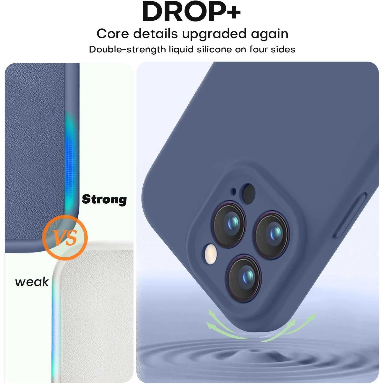 Husa de Protectie Matte TPU, pentru OnePlus Nord CE2 Lite, Protectie Camera, Antisoc, Antizgariere, Antialunecare, Acoperire Completa, Albastru