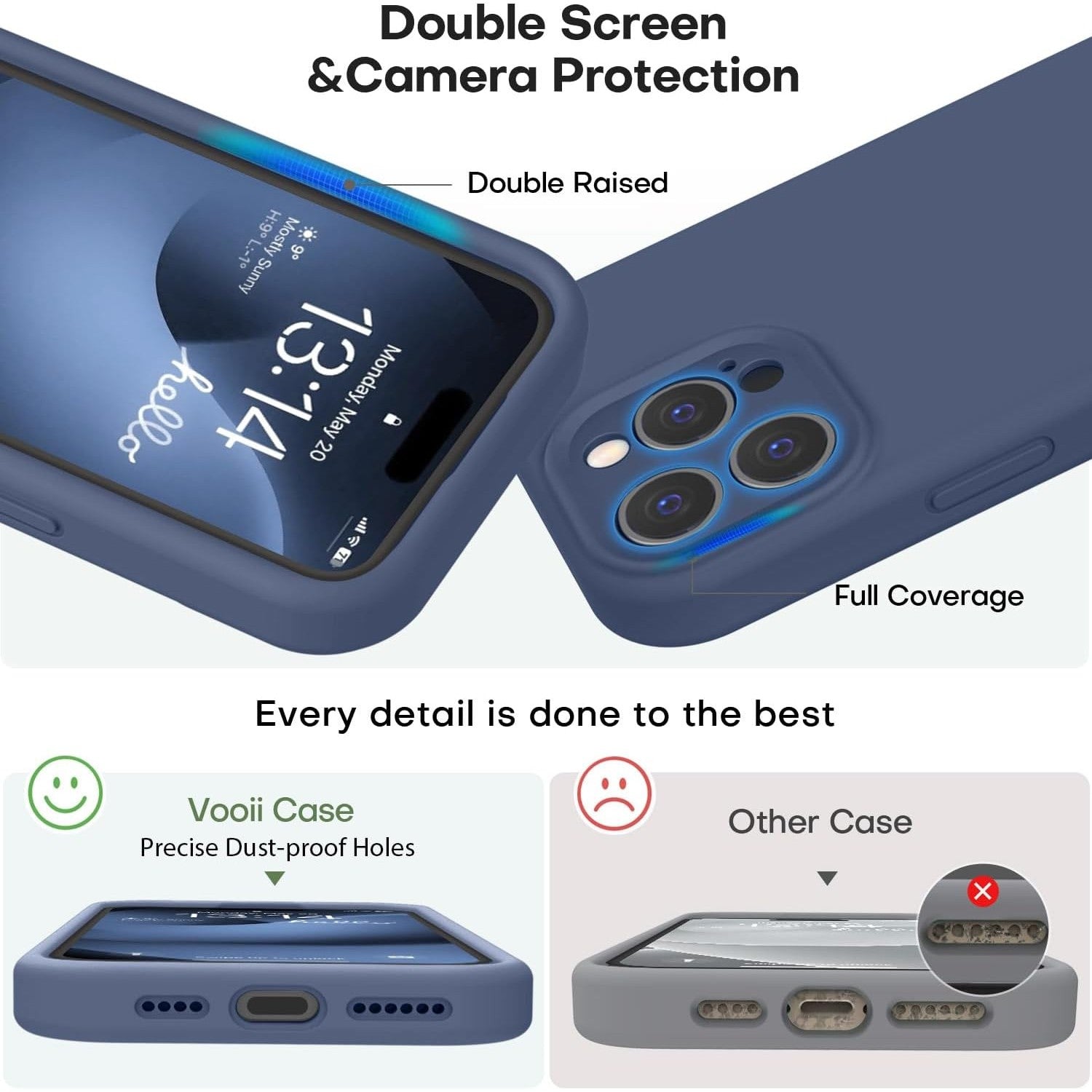 Husa de Protectie Matte TPU, pentru OnePlus Nord CE2 Lite, Protectie Camera, Antisoc, Antizgariere, Antialunecare, Acoperire Completa, Albastru