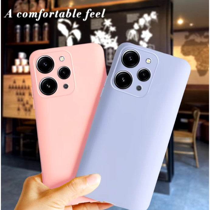 Husa de Protectie Matte TPU, pentru Xiaomi Redmi 12, Protectie Camera, Antisoc, Antizgariere, Antialunecare, Acoperire Completa, Albastru