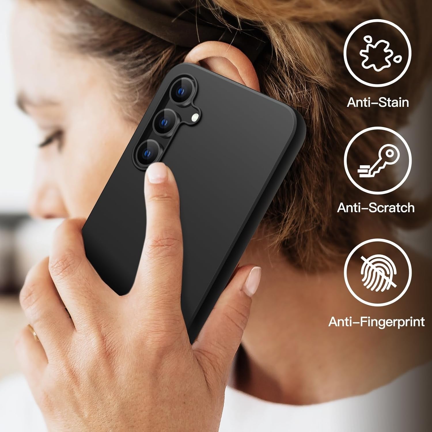 Husa de Protectie Matte TPU, Flippy, pentru Xiaomi Redmi 13C, Protectie Camera, Antisoc, Antizgariere, Antialunecare, Acoperire Completa, Negru