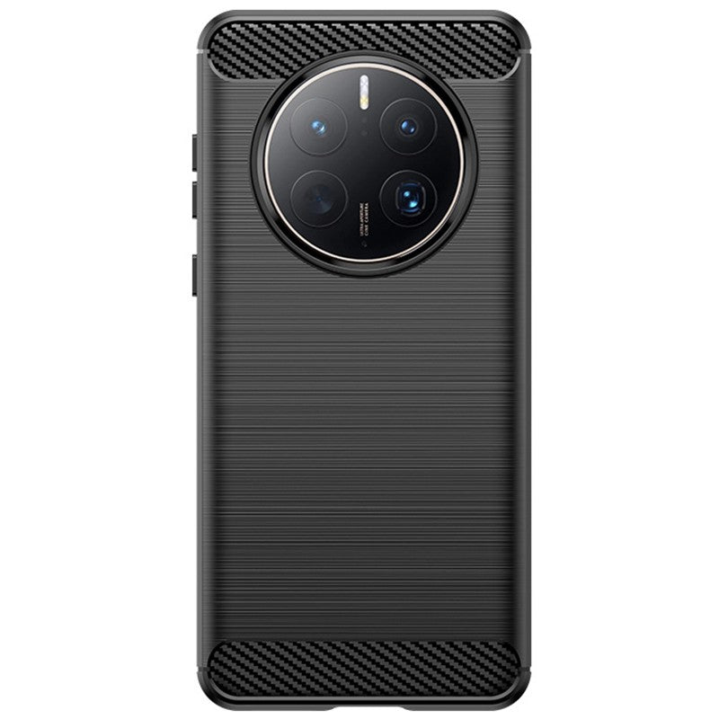 Husa de Protectie pentru Huawei Mate 50 Pro, Protectie 360, din TPU cu element de Carbon, Anti Alunecare, 1.8 mm, Negru