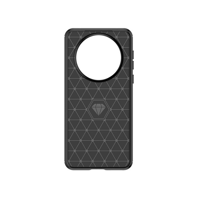 Husa de Protectie pentru Huawei Mate 60 Pro, Flippy, Protectie 360, din TPU cu element de Carbon, Anti Alunecare, 1.8 mm, Negru