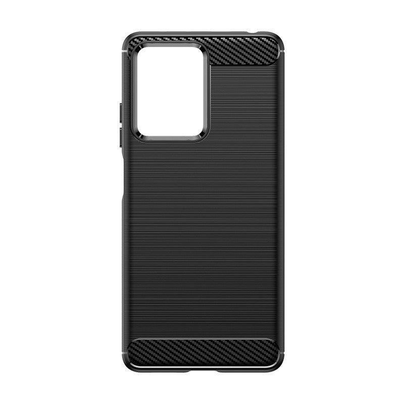 Husa de Protectie pentru Xiaomi Redmi 12 Pro, Protectie 360, din TPU cu element de Carbon, Anti Alunecare, 1.8 mm, Negru