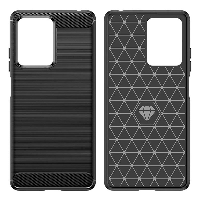 Husa de Protectie pentru Xiaomi Redmi 12 Pro, Protectie 360, din TPU cu element de Carbon, Anti Alunecare, 1.8 mm, Negru