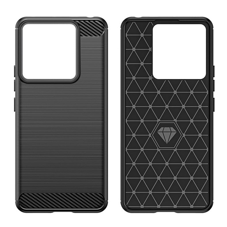 Husa de Protectie pentru Xiaomi Redmi Note 13 Pro Plus, Protectie 360, din TPU cu element de Carbon, Anti Alunecare, 1.8 mm, Negru