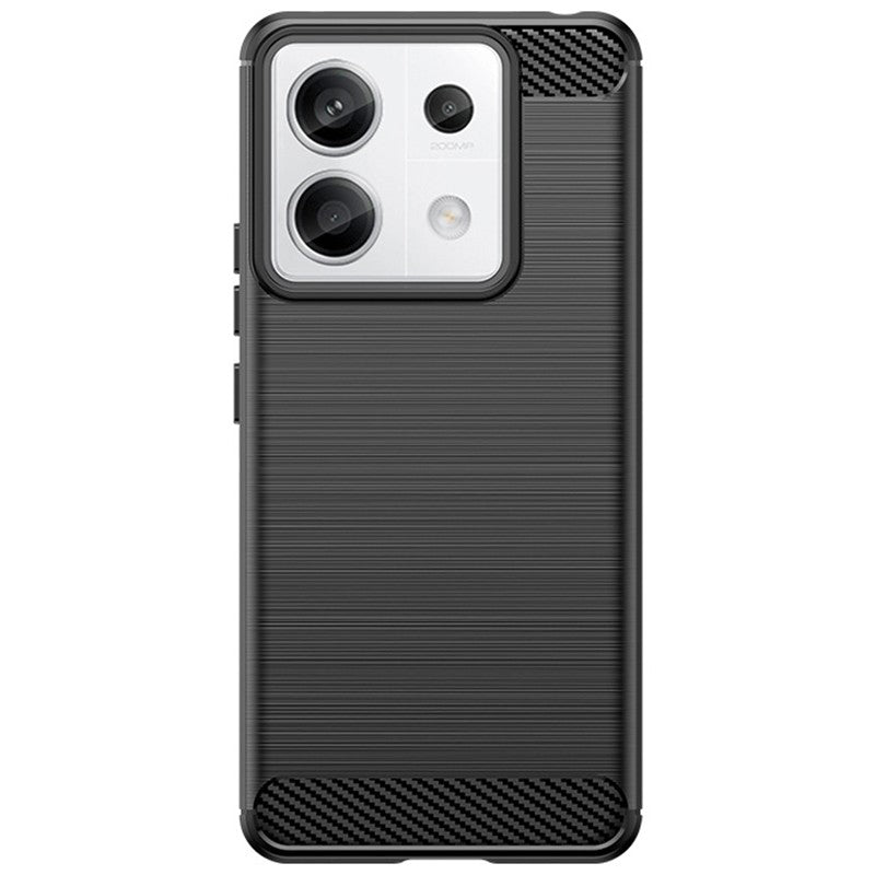 Husa de Protectie pentru Xiaomi Redmi Note 13 Pro Plus, Protectie 360, din TPU cu element de Carbon, Anti Alunecare, 1.8 mm, Negru