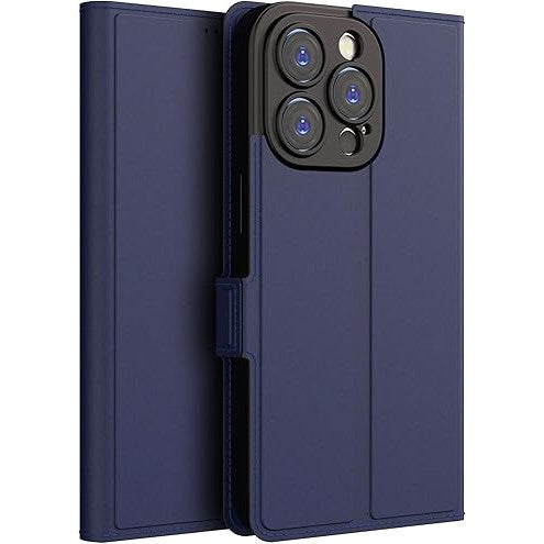 Husa de Protectie Tip Carte, pentru Apple iPhone 11 Pro Max, Flip Cover Oglinda, din Piele Ecologica si PC, Albastru
