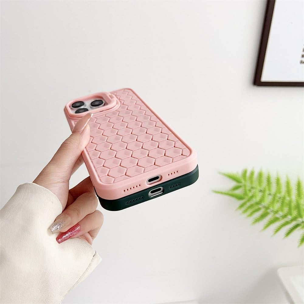 Husa de Protectie TPU, Flippy, pentru Apple iPhone 14 Pro, 3D Cube, cu Inel, Protectie Camera, Antisoc, Antizgariere, Antialunecare, Acoperire Completa, Roz