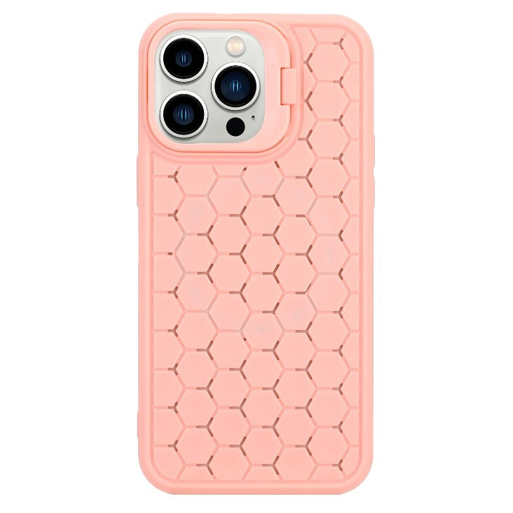Husa de Protectie TPU, pentru Apple iPhone 15 Pro, 3D Cube, cu Inel, Protectie Camera, Antisoc, Antizgariere, Antialunecare, Acoperire Completa, Roz