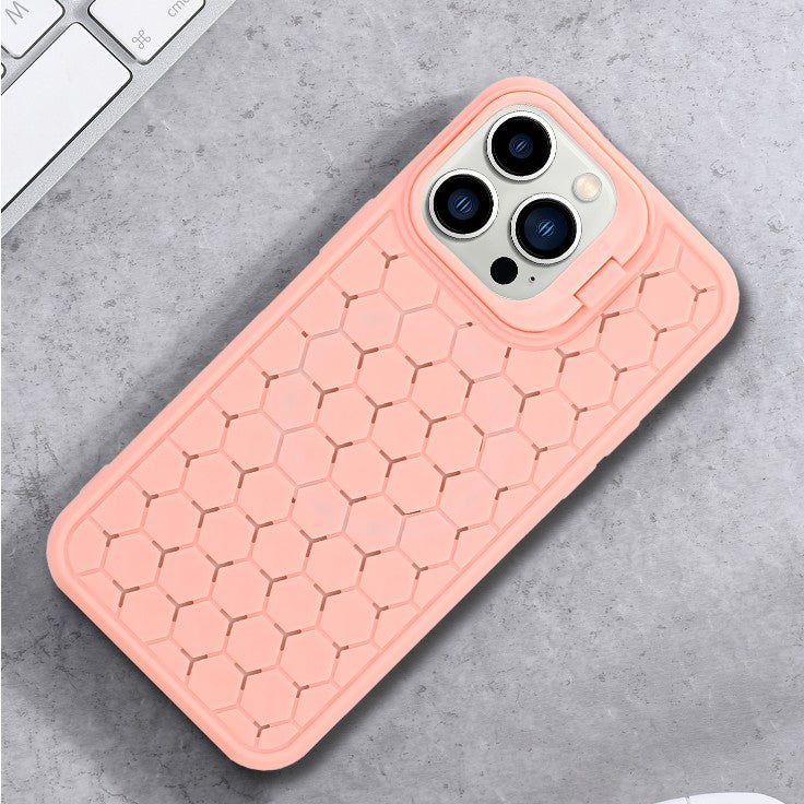 Husa de Protectie TPU, pentru Apple iPhone 15 Pro, 3D Cube, cu Inel, Protectie Camera, Antisoc, Antizgariere, Antialunecare, Acoperire Completa, Roz