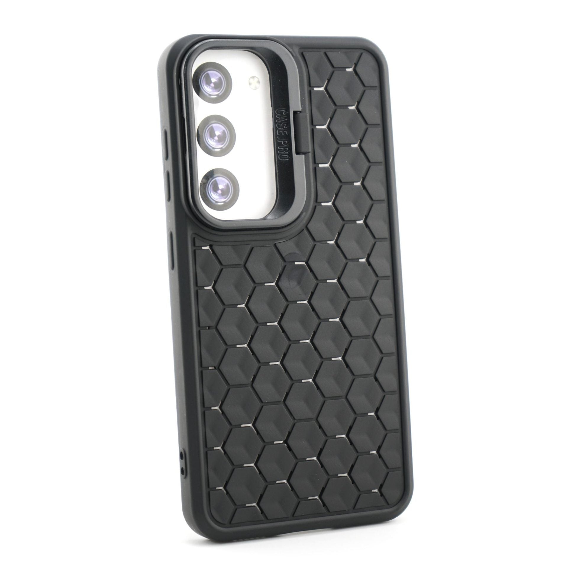 Husa de Protectie TPU, pentru Samsung Galaxy S23, 3D Cube, cu Inel, Protectie Camera, Antisoc, Antizgariere, Antialunecare, Acoperire Completa, Negru