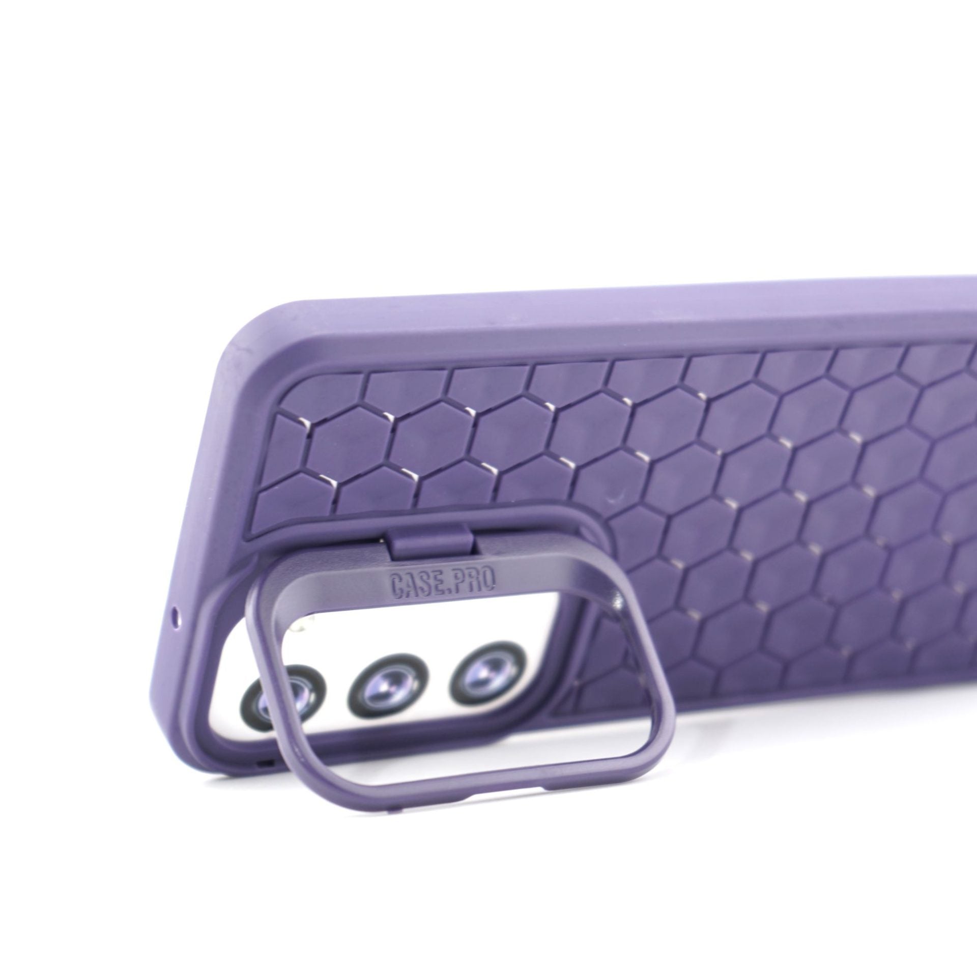 Husa de Protectie TPU, pentru Samsung Galaxy S23, 3D Cube, cu Inel, Protectie Camera, Antisoc, Antizgariere, Antialunecare, Acoperire Completa, Mov