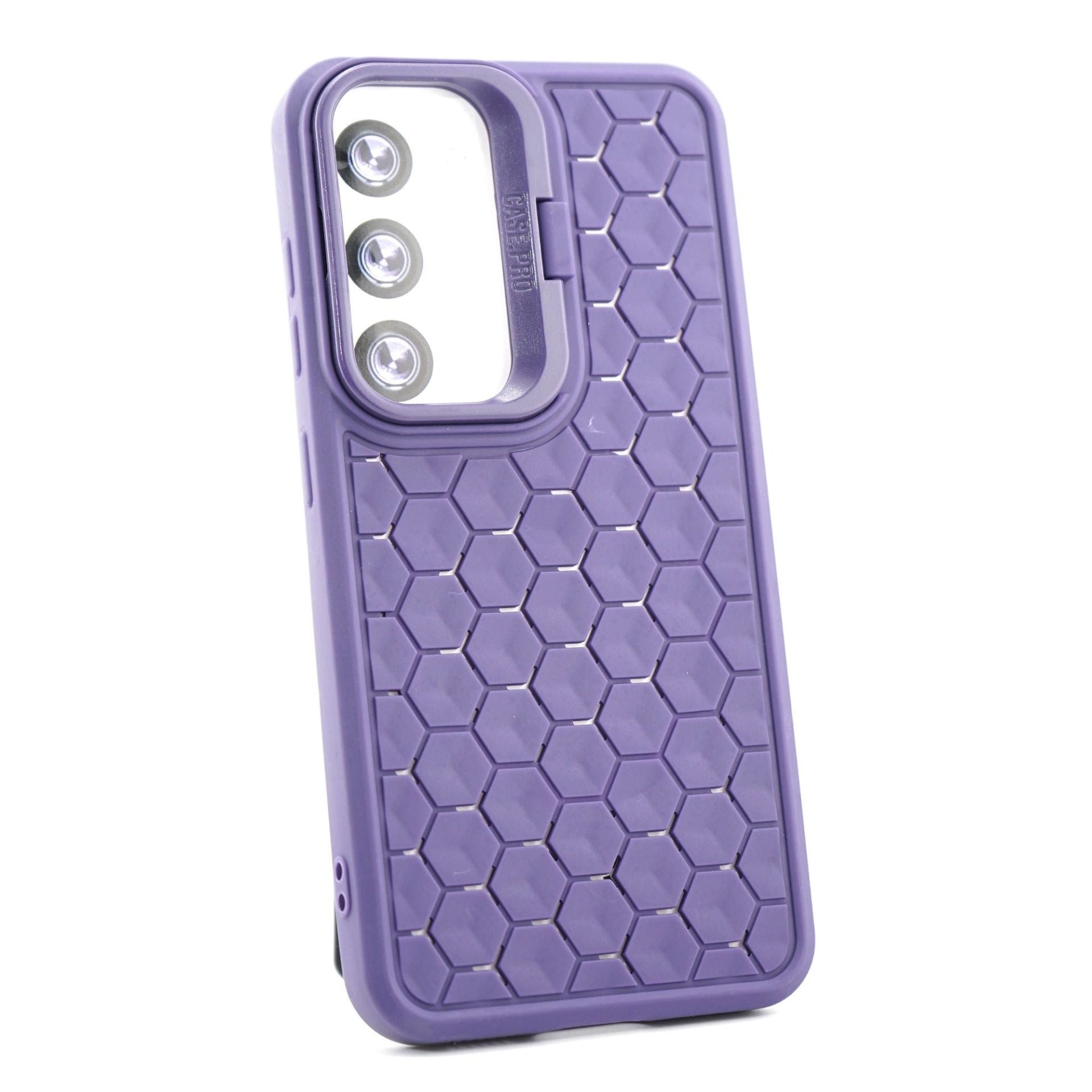 Husa de Protectie TPU, pentru Samsung Galaxy S23, 3D Cube, cu Inel, Protectie Camera, Antisoc, Antizgariere, Antialunecare, Acoperire Completa, Mov