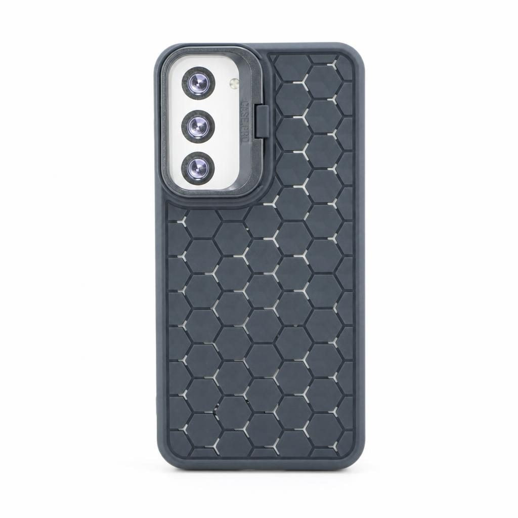 Husa de Protectie TPU, pentru Samsung Galaxy S23, 3D Cube, cu Inel, Protectie Camera, Antisoc, Antizgariere, Antialunecare, Acoperire Completa, Albastru