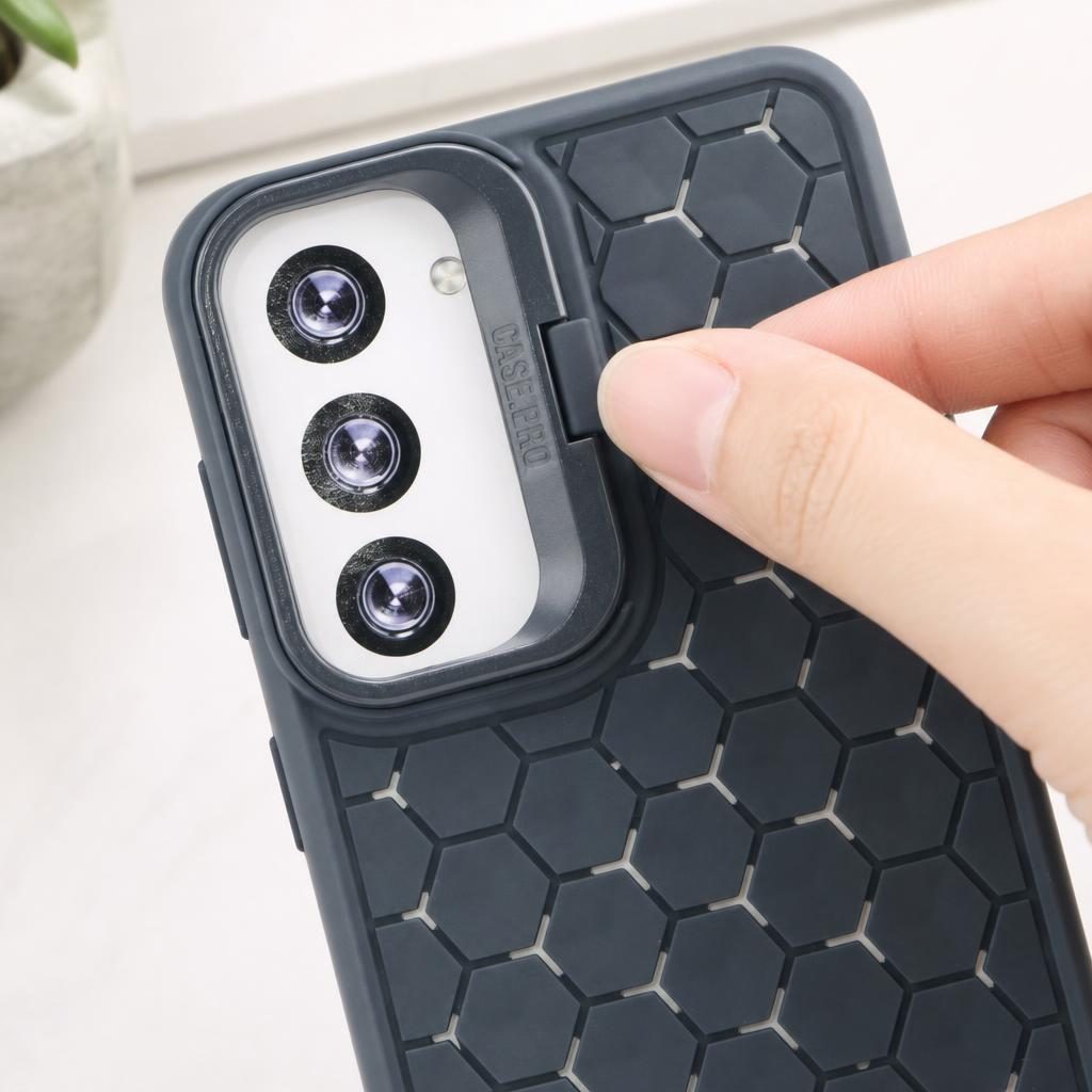 Husa de Protectie TPU, pentru Samsung Galaxy S23, 3D Cube, cu Inel, Protectie Camera, Antisoc, Antizgariere, Antialunecare, Acoperire Completa, Albastru