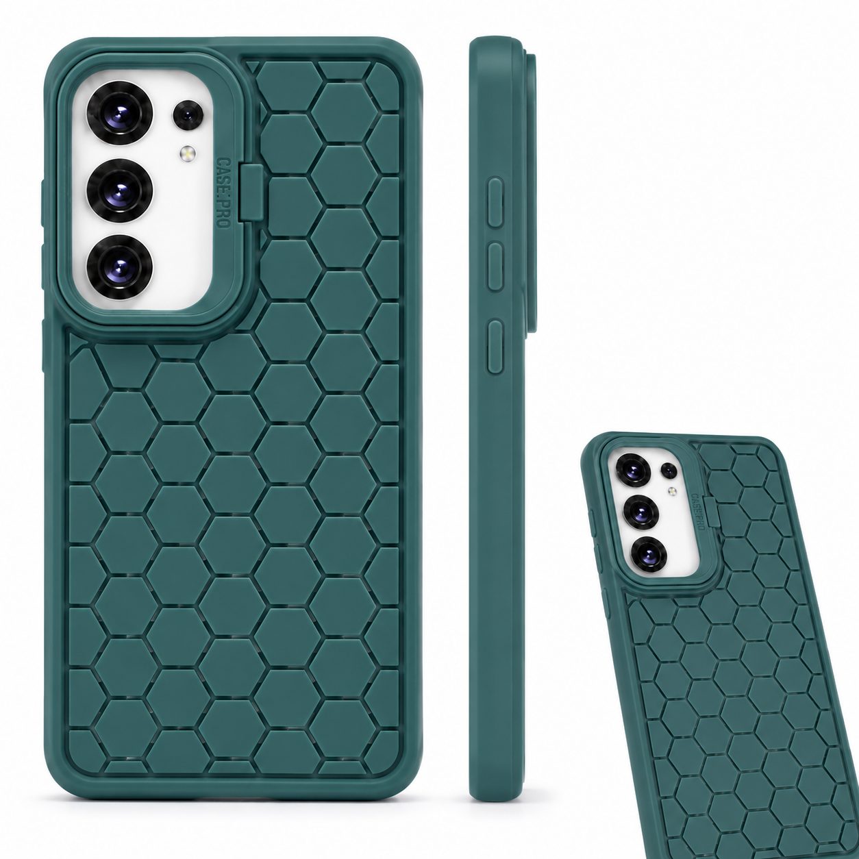 Husa de Protectie TPU, pentru Samsung Galaxy S23 Plus, 3D Cube, cu Inel, Protectie Camera, Antisoc, Antizgariere, Antialunecare, Acoperire Completa, Verde