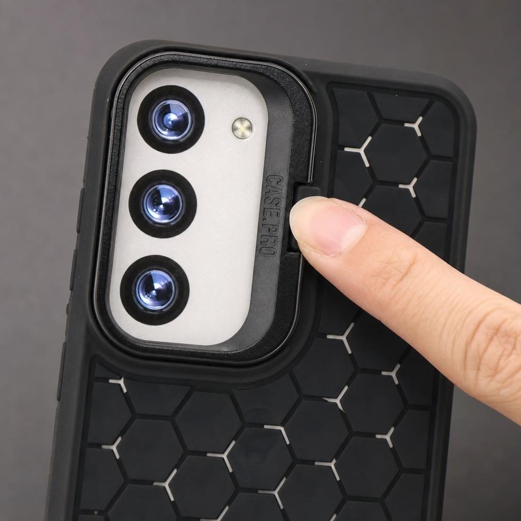 Husa de Protectie TPU, pentru Samsung Galaxy S23 Plus, 3D Cube, cu Inel, Protectie Camera, Antisoc, Antizgariere, Antialunecare, Acoperire Completa, Negru