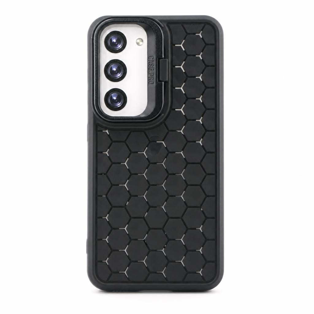 Husa de Protectie TPU, pentru Samsung Galaxy S23 Plus, 3D Cube, cu Inel, Protectie Camera, Antisoc, Antizgariere, Antialunecare, Acoperire Completa, Negru