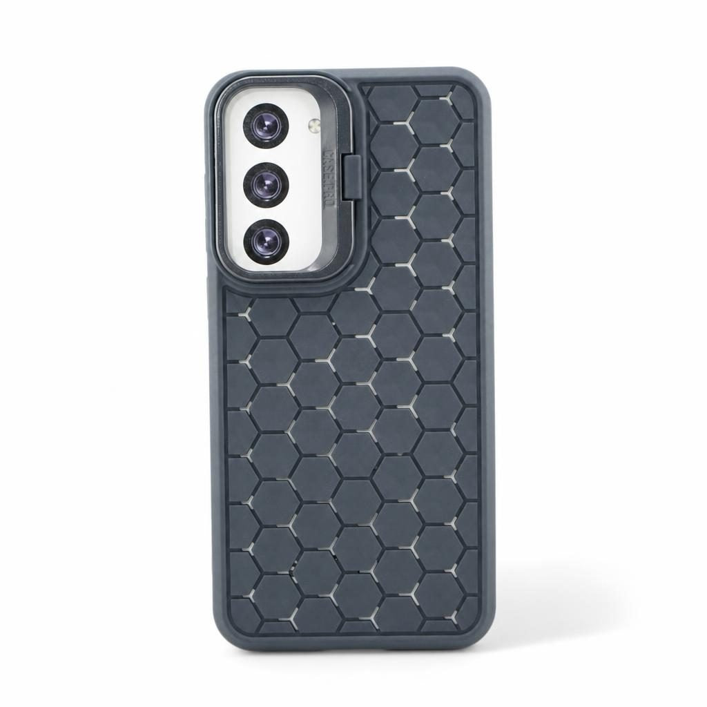 Husa de Protectie TPU, pentru Samsung Galaxy S23 Plus, 3D Cube, cu Inel, Protectie Camera, Antisoc, Antizgariere, Antialunecare, Acoperire Completa, Albastru