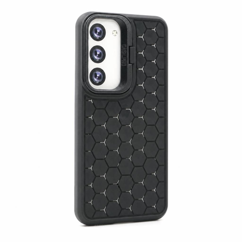 Husa de Protectie TPU, pentru Samsung Galaxy S23 Plus, 3D Cube, cu Inel, Protectie Camera, Antisoc, Antizgariere, Antialunecare, Acoperire Completa, Negru
