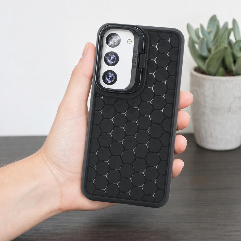 Husa de Protectie TPU, pentru Samsung Galaxy S23 Plus, 3D Cube, cu Inel, Protectie Camera, Antisoc, Antizgariere, Antialunecare, Acoperire Completa, Negru