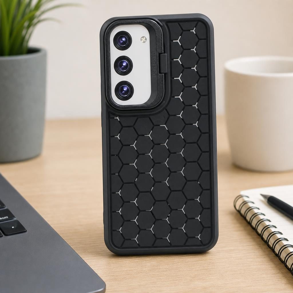 Husa de Protectie TPU, pentru Samsung Galaxy S23 Plus, 3D Cube, cu Inel, Protectie Camera, Antisoc, Antizgariere, Antialunecare, Acoperire Completa, Negru