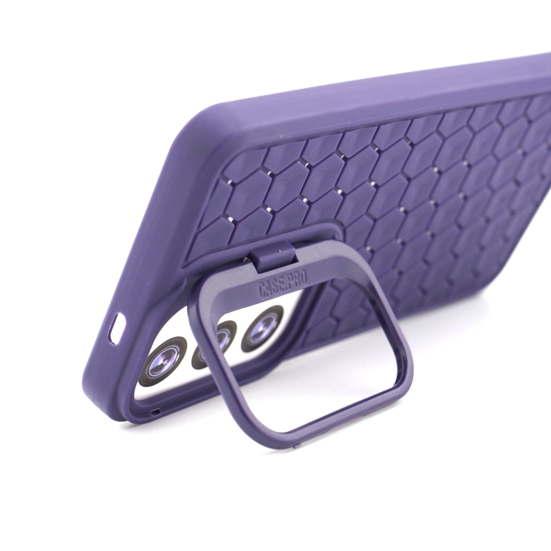 Husa de Protectie TPU, pentru Samsung Galaxy S24, 3D Cube, cu Inel, Protectie Camera, Antisoc, Antizgariere, Antialunecare, Acoperire Completa, Mov