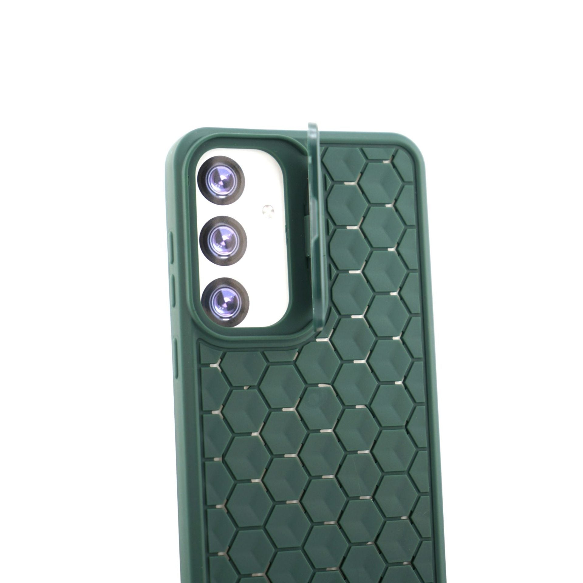 Husa de Protectie TPU, pentru Samsung Galaxy S24, 3D Cube, cu Inel, Protectie Camera, Antisoc, Antizgariere, Antialunecare, Acoperire Completa, Verde