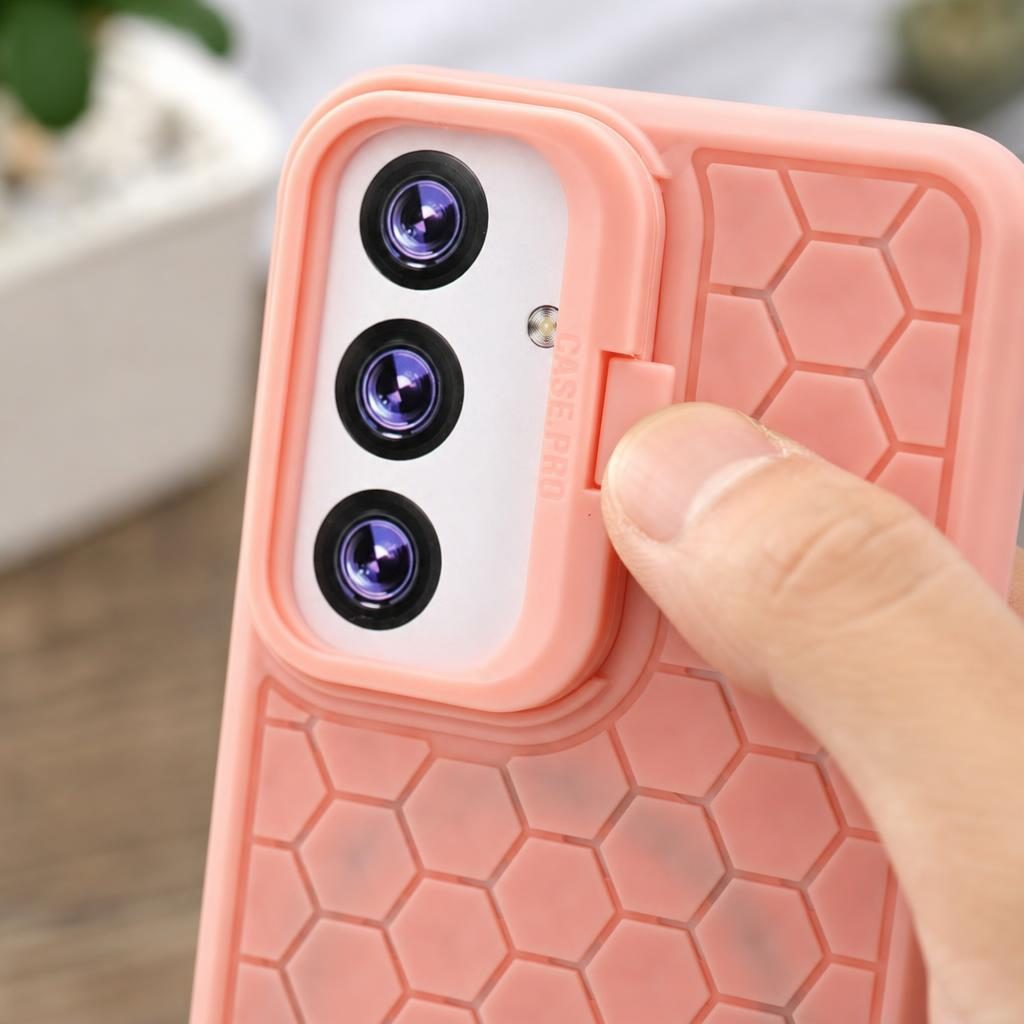 Husa de Protectie TPU, pentru Samsung Galaxy S24, 3D Cube, cu Inel, Protectie Camera, Antisoc, Antizgariere, Antialunecare, Acoperire Completa, Roz
