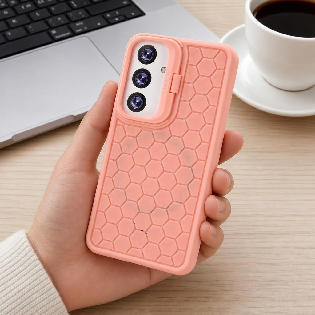 Husa de Protectie TPU, pentru Samsung Galaxy S24, 3D Cube, cu Inel, Protectie Camera, Antisoc, Antizgariere, Antialunecare, Acoperire Completa, Roz