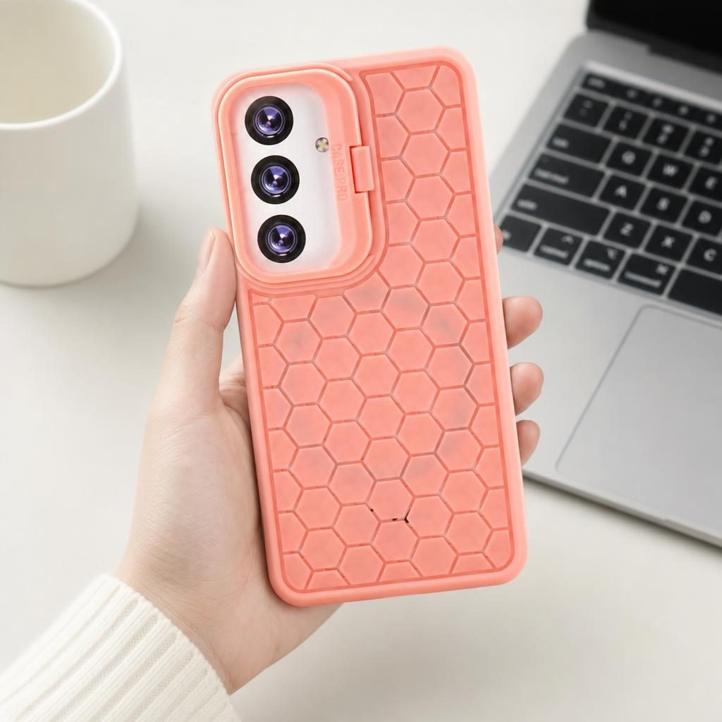 Husa de Protectie TPU, pentru Samsung Galaxy S24, 3D Cube, cu Inel, Protectie Camera, Antisoc, Antizgariere, Antialunecare, Acoperire Completa, Roz