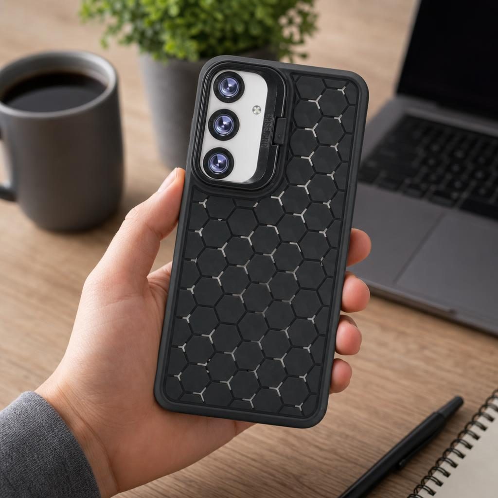 Husa de Protectie TPU, pentru Samsung Galaxy S24, 3D Cube, cu Inel, Protectie Camera, Antisoc, Antizgariere, Antialunecare, Acoperire Completa, Negru