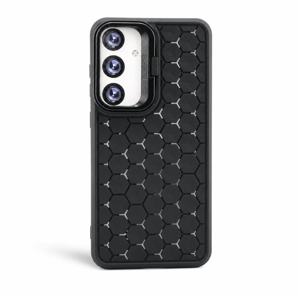 Husa de Protectie TPU, pentru Samsung Galaxy S24, 3D Cube, cu Inel, Protectie Camera, Antisoc, Antizgariere, Antialunecare, Acoperire Completa, Negru