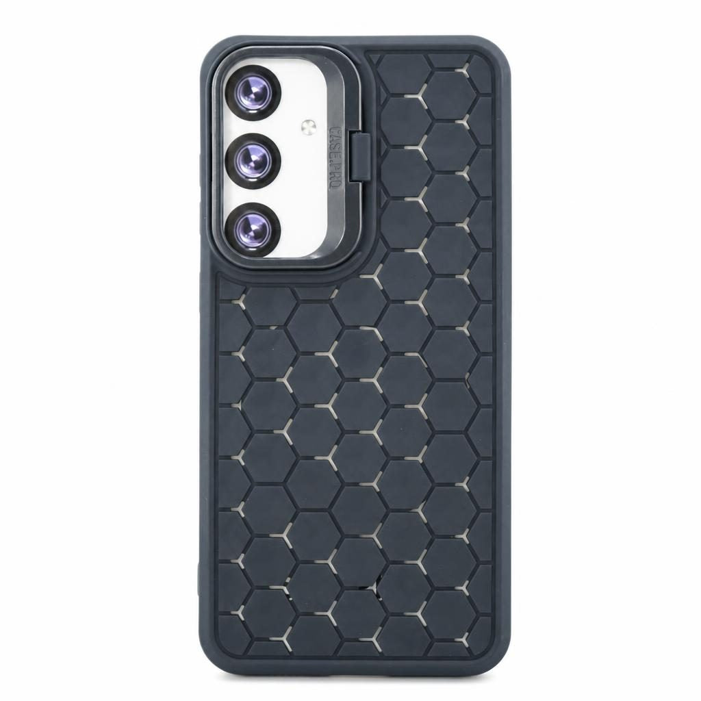 Husa de Protectie TPU, pentru Samsung Galaxy S24 Plus, 3D Cube, cu Inel, Protectie Camera, Antisoc, Antizgariere, Antialunecare, Acoperire Completa, Albastru