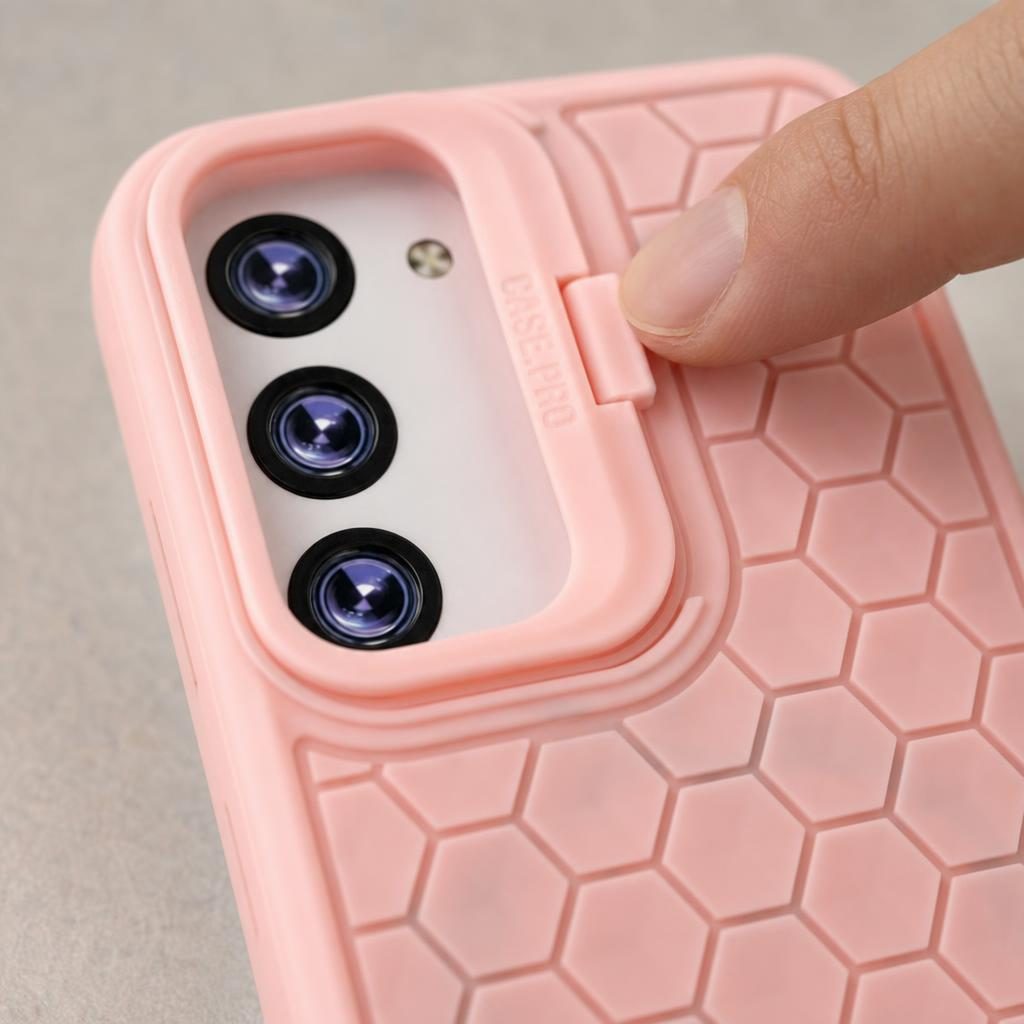 Husa de Protectie TPU, pentru Samsung Galaxy S24 Plus, 3D Cube, cu Inel, Protectie Camera, Antisoc, Antizgariere, Antialunecare, Acoperire Completa, Roz
